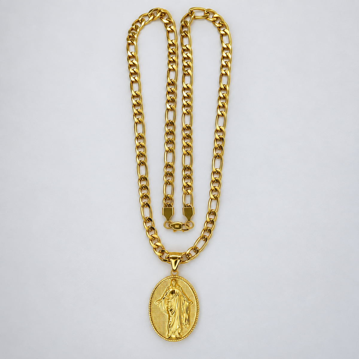 Cadena Cartier + Dije Virgen Guadalupe - Hombre