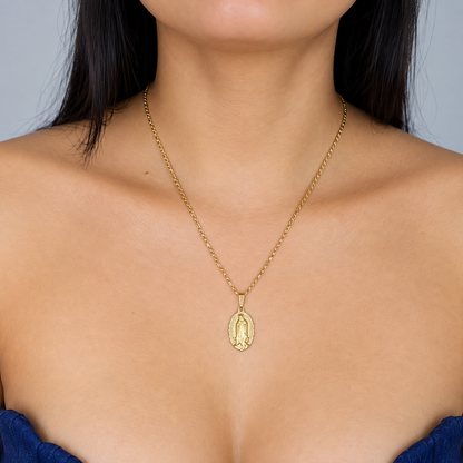 Cadena Cartier + Dije Virgen Guadalupe - Mujer