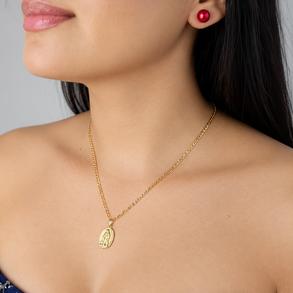 Cadena Cartier + Dije Virgen Guadalupe - Mujer