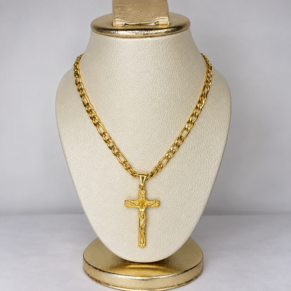Cadena Cartier + Dije Cristo - Hombre