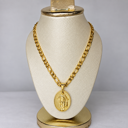 Cadena Cartier + Dije Virgen Guadalupe - Hombre