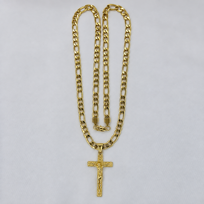 Cadena Cartier + Dije Cristo - Hombre