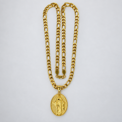 Cadena Cartier + Dije Virgen Guadalupe - Hombre
