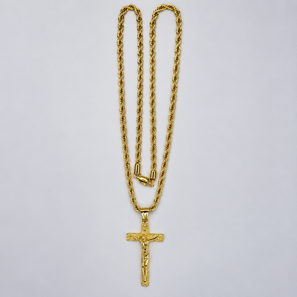 Cadena Lazo + Dije Cristo - Hombre