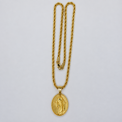 Cadena Lazo + Dije Virgen Guadalupe - Hombre