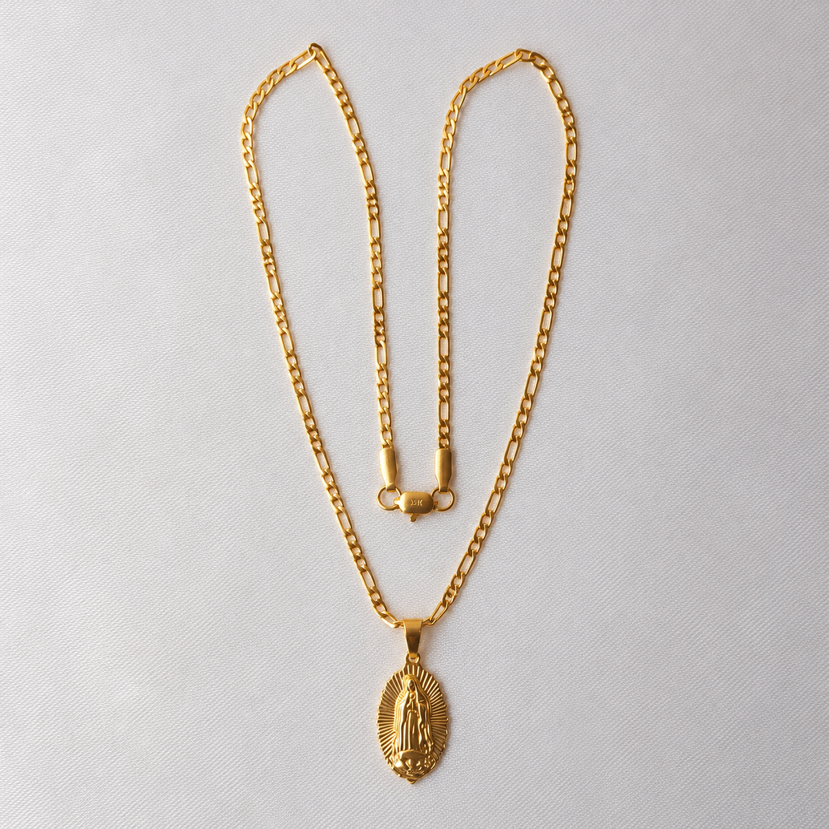Cadena Cartier + Dije Virgen Guadalupe - Mujer