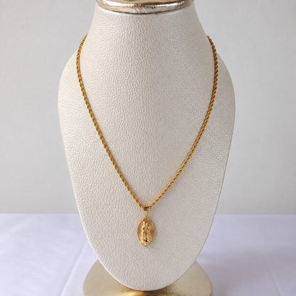 Cadena Lazo + Dije Virgen Guadalupe - Mujer